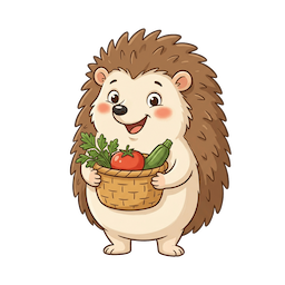 Stachi, das Erntezeit-Maskottchen