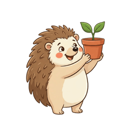 Stachi, das Erntezeit-Maskottchen
