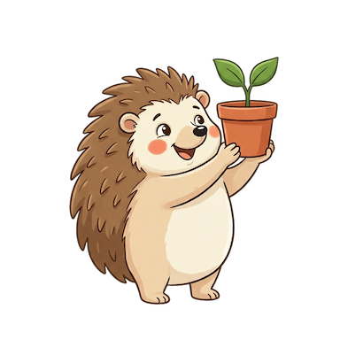 Stachi, das Erntezeit-Maskottchen